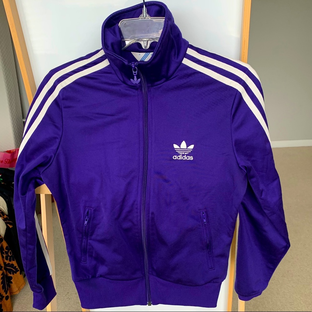 Vintage Adidas purple track jacket
